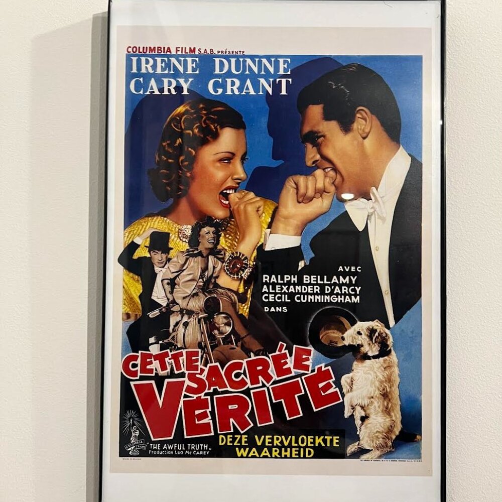 The Awful Truth Repro Poster Belgian 8.5x14 Irene Dunne Cary Grant